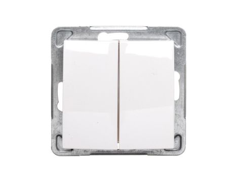 IMPRESJA Przycisk podwójny zwierny ecru ŁP-17Y/m/27