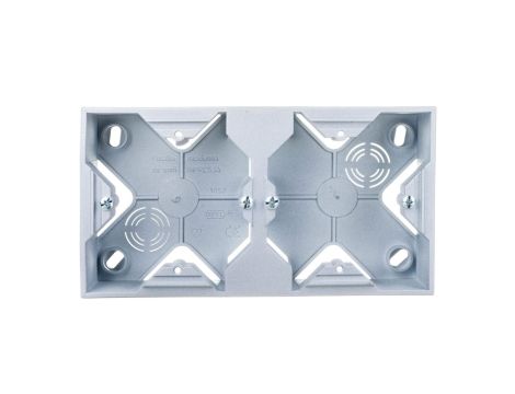 IMPRESJA Puszka natynkowa podwójna srebro PNP-2Y/18