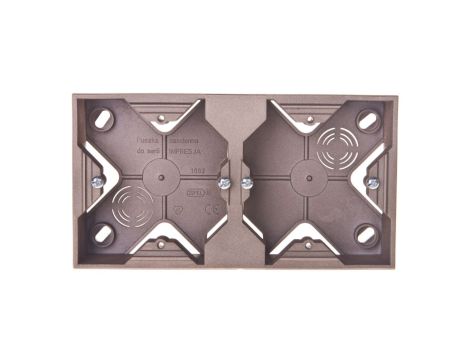 IMPRESJA Puszka natynkowa podwójna złoty metalik PNP-2Y/28