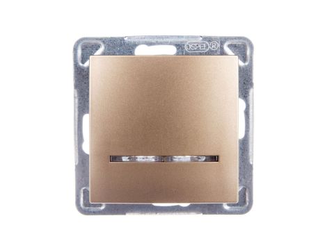 IMPRESJA Łącznik kontrolny z podświetleniem złoty metalik ŁP-12YS/m/28