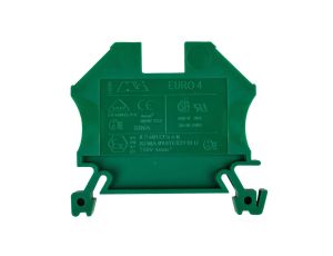 Złączka szynowa 2-przewodowa 4mm2 zielona EURO 43409GR