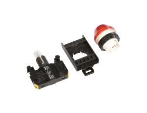 Lampka sygnalizacyjna 22mm czerwona 230V AC żarówka ST22-LC-230-BA9S.