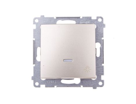 Simon 54 Przycisk /światło/ z podświetleniem, szybkozłącza, złoty mat DS1L.01/44