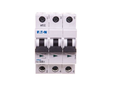 Wyłącznik nadprądowy 3P D 20A 15kA AC FAZ D20/3 278897