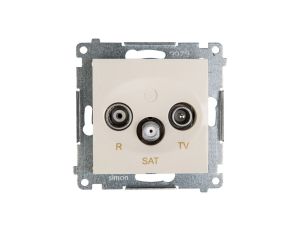 Simon 54 Gniazdo antenowe RD/TV/SAT przelotowe kremowe DASP.01/41