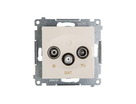 Simon 54 Gniazdo antenowe RD/TV/SAT przelotowe kremowe DASP.01/41