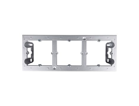 Simon 54 Premium Puszka natynkowa potrójna płytka srebrny mat DPN3/43