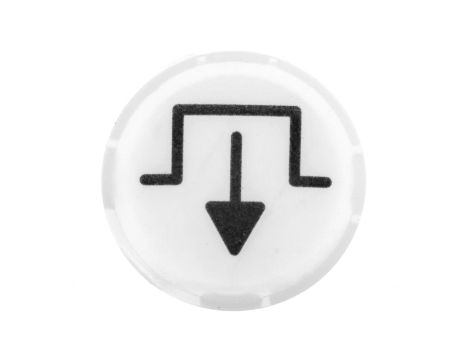 Soczewka przycisku 22mm płaska biała z symbolem ODBLOKOWANIE M22-XDL-W-X12 218310