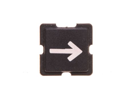 Wkładka przycisku 16mm płaska czarna z symbolem KIERUNKI RUCHU kwadrat 32TQ18 088125