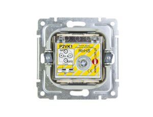 VENA Gniazdo antenowe podwójne TV/SAT satyna 515078