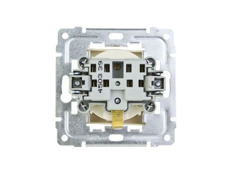 DANTE Gniazdo bryzgoszczelne z/u z przesłonami klapka transparentna krem 450339