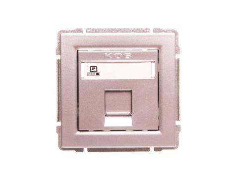 KOS66 Gniazdo komputerowe pojedyncze RJ45 MOLEX kat.5e nieekranowane aluminium 664065