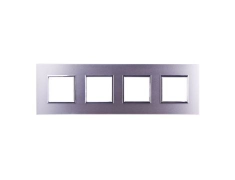 DANTE Ramka poczwórna aluminium anodowane INOX 4541284