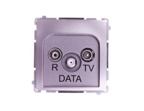 Simon Basic Gniazdo antenowe R/TV/DATA stal inox BMAD.01/21