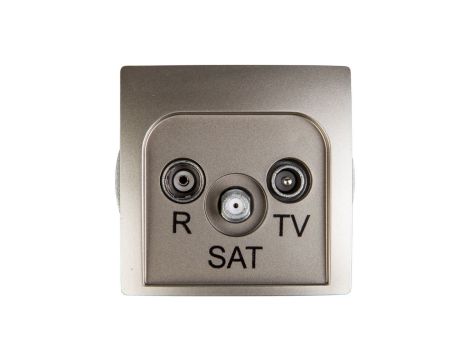 Simon Basic Gniazdo antenowe RD/TV/SAT przelotowe satynowe BMZAR-SAT10/P.01/29