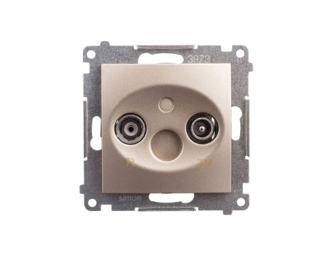 Simon 54 Gniazdo antenowe RD/TV końcowe separowane złoty mat DAK.01/44