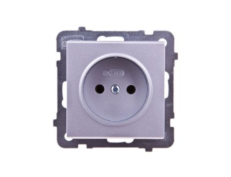 SONATA Gniazdo pojedyncze b/u srebro mat GP-1R/m/38