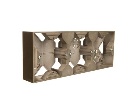 IMPRESJA Puszka natynkowa potrójna złoty metalik PNP-3Y/28