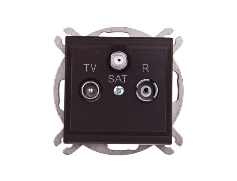 SONATA Gniazdo antenowe RTV-SAT przelotowe czekoladowy metalik GPA-RSP/m/40