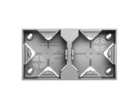 IMPRESJA Puszka natynkowa podwójna tytan PNP-2Y/23