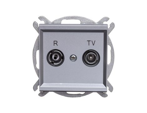 SONATA Gniazdo antenowe RTV końcowe 2,5-3dB srebro mat GPA-RK/m/38