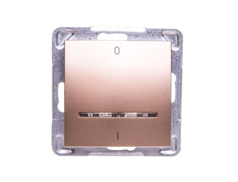 IMPRESJA Łącznik podwójny z podświetleniem złoty metalik ŁP-11YS/m/28