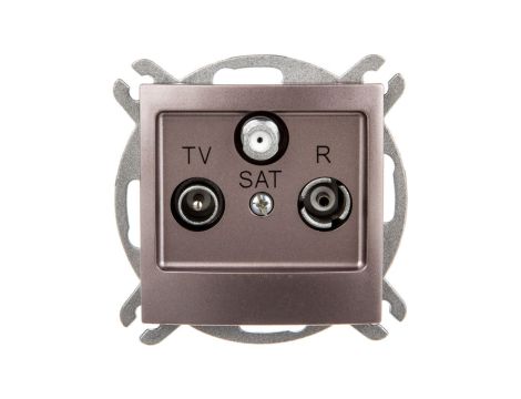 IMPRESJA Gniazdo antenowe RTV-SAT przelotowe tytan GPA-YSP/m/23