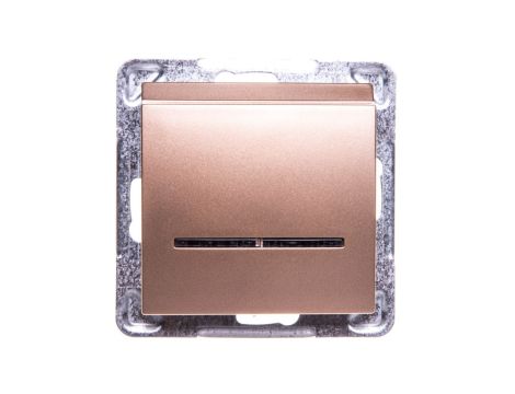 IMPRESJA Łącznik hotelowy z podświetleniem złoty metalik ŁP-15YS/m/28