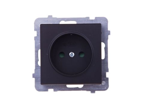 SONATA Gniazdo pojedyncze b/u z przesłonami czarny metalik GP-1RP/m/33