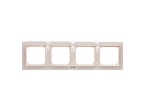 IMPRESJA Ramka poczwórna do łączników IP44 ecru RH-4Y/27