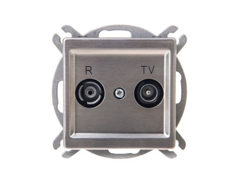 SONATA Gniazdo antenowe RTV przelotowe 14dB stal inox GPA-14RMP/m/37