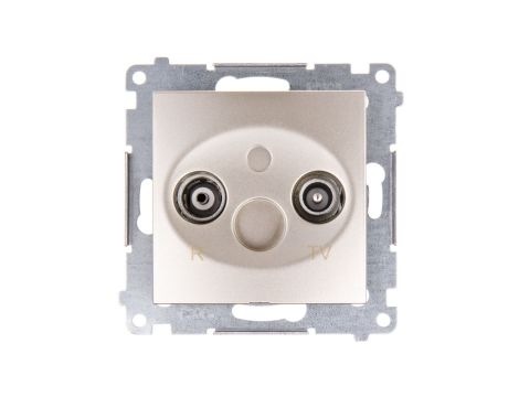 Simon 54 Gniazdo antenowe RTV końcowe złoty mat DAP10.01/44