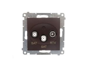 Simon 54 Gniazdo antenowe SAT/SAT-RTV brąz mat DASK2.01/46