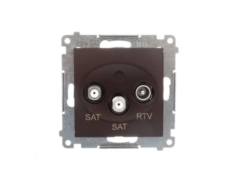 Simon 54 Gniazdo antenowe SAT/SAT-RTV brąz mat DASK2.01/46