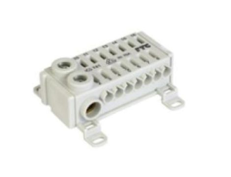 Blok rozdzielczy CU ECB 1 -polowy 2x25mm2, 14x4mm2, szary KS741