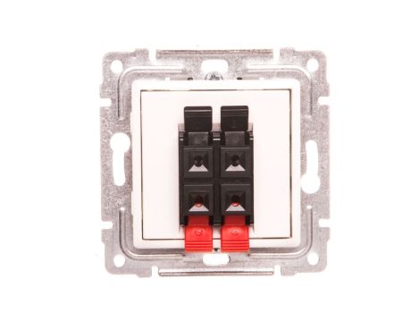 VENA Gniazdo głośnikowe podwójne białe 510471