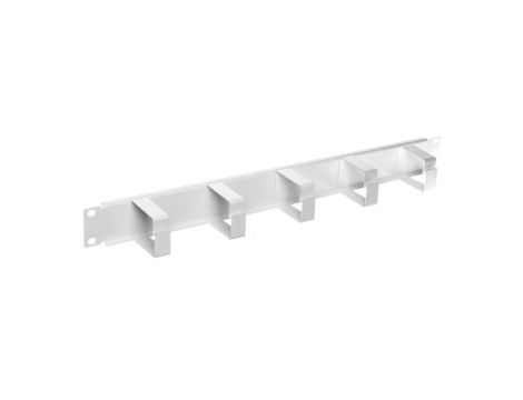 Organizator kablowy poziomy metalowy 1U szary 19-0037S