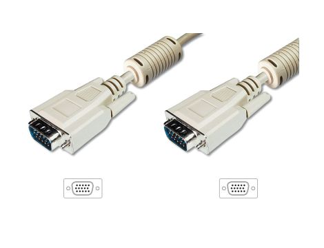 Kabel połączeniowy SVGA Typ DSUB15/DSUB15, M/M beżowy 3m AK-310103-030-E