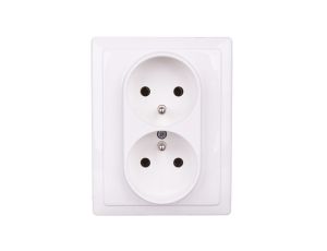 DANTE Gniazdo podwójne kompletne z/u białe 450436