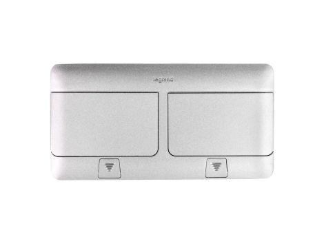 Pop-up Puszka podłogowa 100x210x61,2mm 6-modułowa aluminium 054012