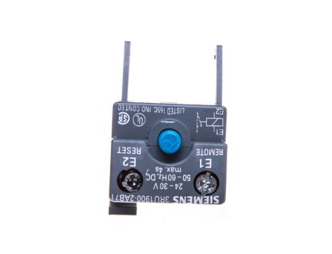 Moduł do zdalnego kasowania do przekaźników przeciążeniowych 24-30V AC/DC S00-S12 3RU1900-2AB71