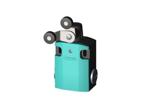 Wyłącznik krańcowy 1Z 1R migowe metal 56mm dźwignia uchylna widlasta kątowa dwie rolki 19mm tworzywo IP67 3SE5122-0CT11