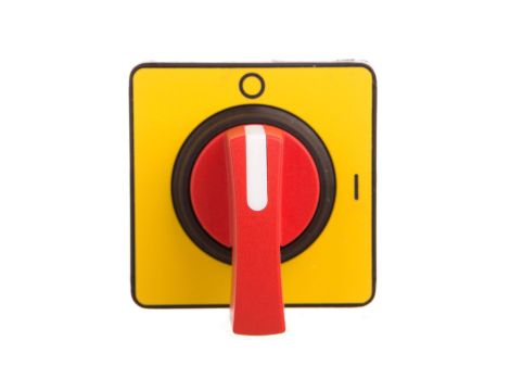 Głowica oper. 45x45mm, kolor żółty, czerw. rączka, O-I KCE1LH