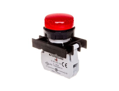 Lampka sygnalizacyjna B z LED, 12-30V AC/DC, czerwona T0-B060XK