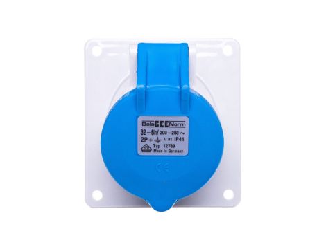 Gniazdo tablicowe 32A 3P 230V 6h IP44 skośne Quick-Connect 12789
