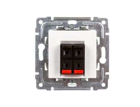 DANTE Gniazdo głośnikowe podwójne białe 450471