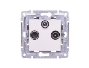 DANTE Gniazdo antenowe RTV/SAT końcowe białe 450476