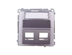 Simon Basic Pokrywa gniazda teleinformatycznego pojedynczego RJ Keystone skośna stal inox BMGKS2P.01/21