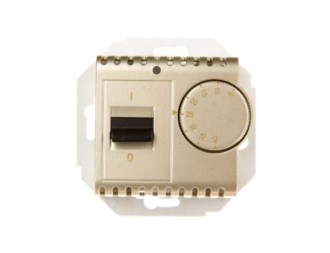 Simon 54 Regulator temperatury z czujnikiem zewnętrznym złoty mat DRT10Z.02/44