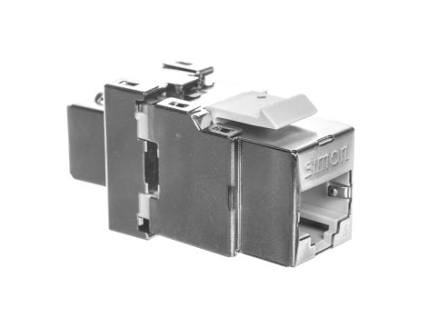 Simon Connect Wkład gniazda komputerowego pojedynczy RJ45 kat.5e ekranowany biały CJ545FM